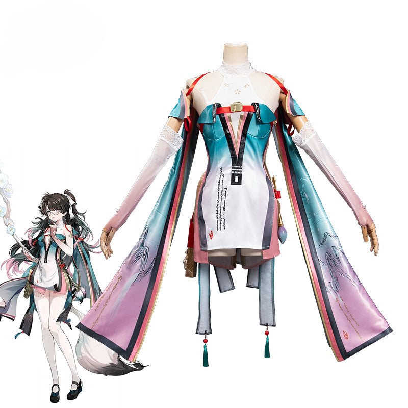 Wuthering Waves Zhezhi Cosplay Costume - Enchanted Brush Painter Dress for Women-Astricos