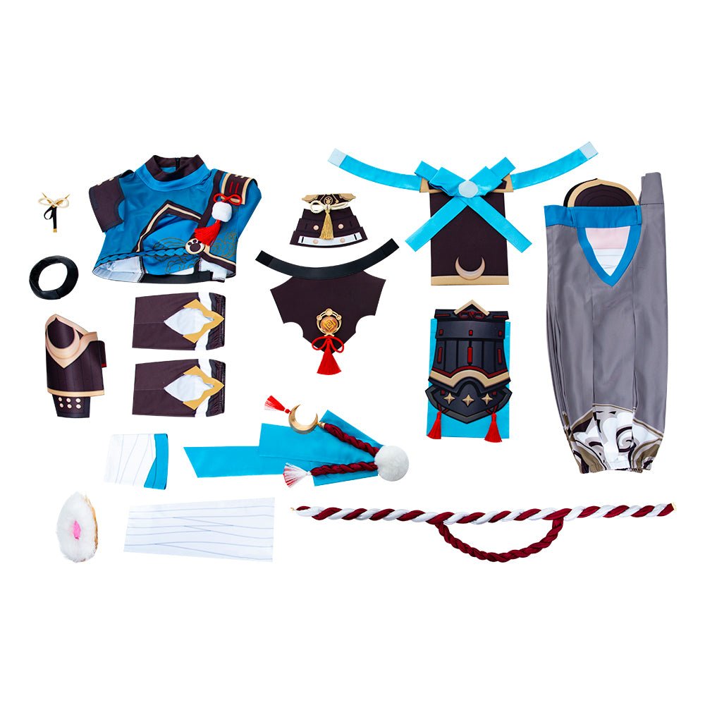 Genshin Impact Gorou Cosplay Outfit - Authentic Fox-Eared Costume For Men | Astricos-Astricos