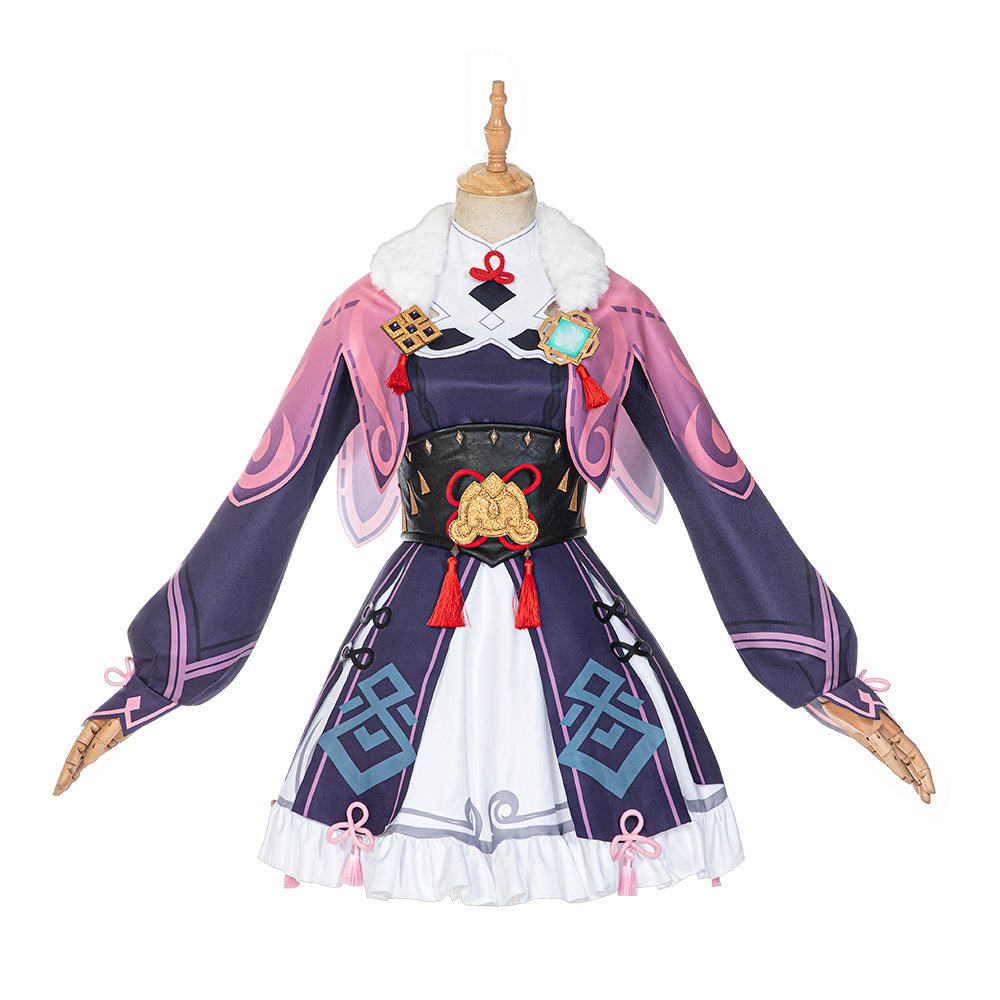 Genshin Impact - Yunjin Cosplay Costume with Lolita Robe, Hat, and Tights for Adult Women - Astricos