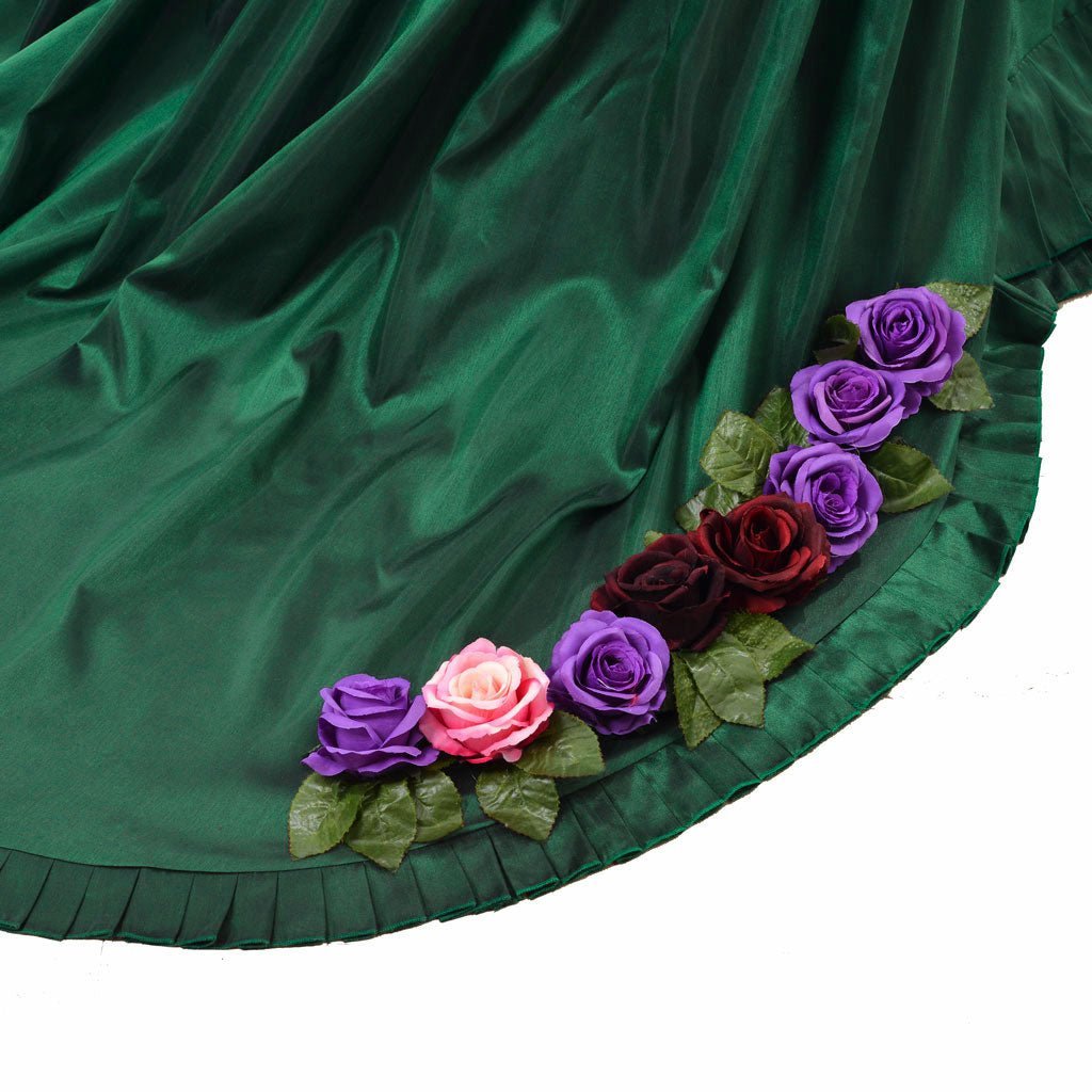 Georgian Era Victorian Bustle Dress - 18th Century Green Rococo Ball Gown for Women | Astricos-Astricos