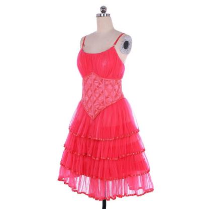 Glinda The Good Witch Pink Lace Tulle Suspender Dress | Astricos Cosplay Costumes-Astricos