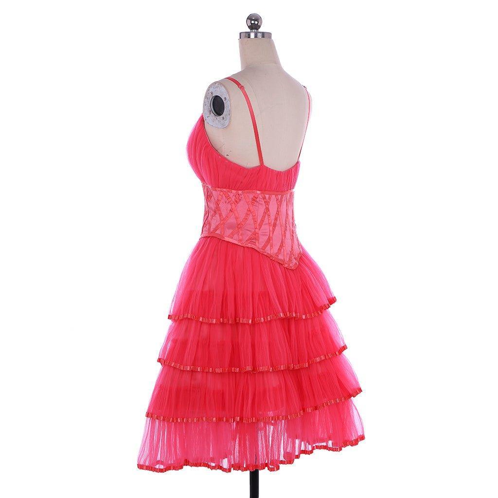 Glinda The Good Witch Pink Lace Tulle Suspender Dress | Astricos Cosplay Costumes-Astricos
