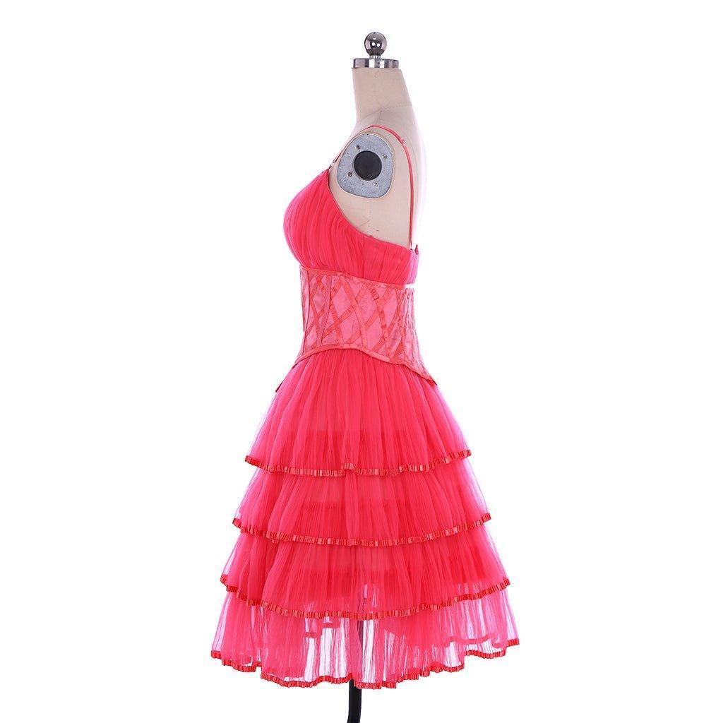 Glinda The Good Witch Pink Lace Tulle Suspender Dress | Astricos Cosplay Costumes-Astricos