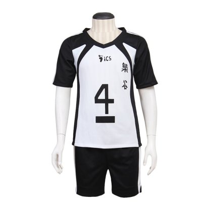 Bokuto Kotaro Haikyuu!! Fukurodani Academy Volleyball Cosplay Costume - Black & White Uniform-Astricos
