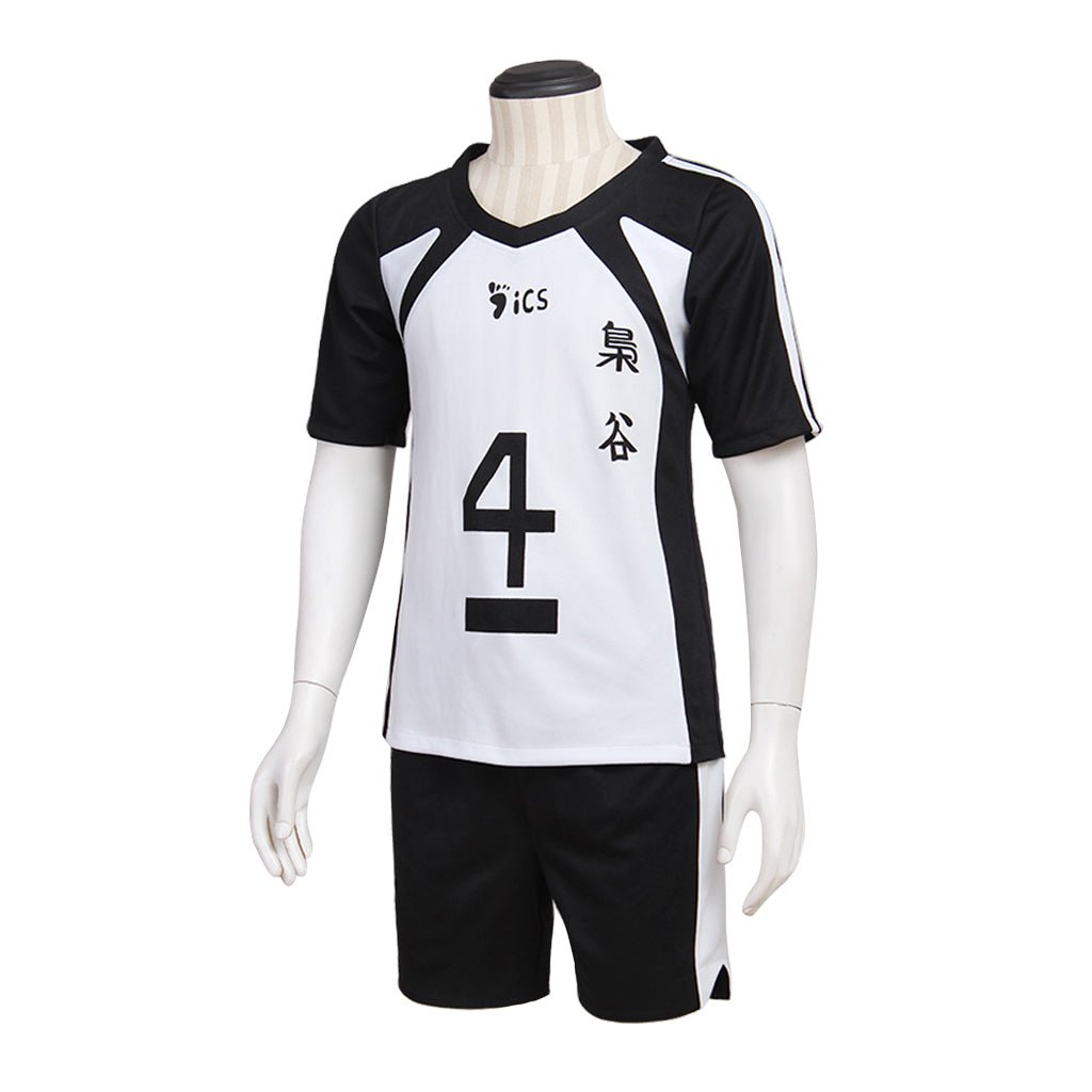 Bokuto Kotaro Haikyuu!! Fukurodani Academy Volleyball Cosplay Costume - Black & White Uniform-Astricos