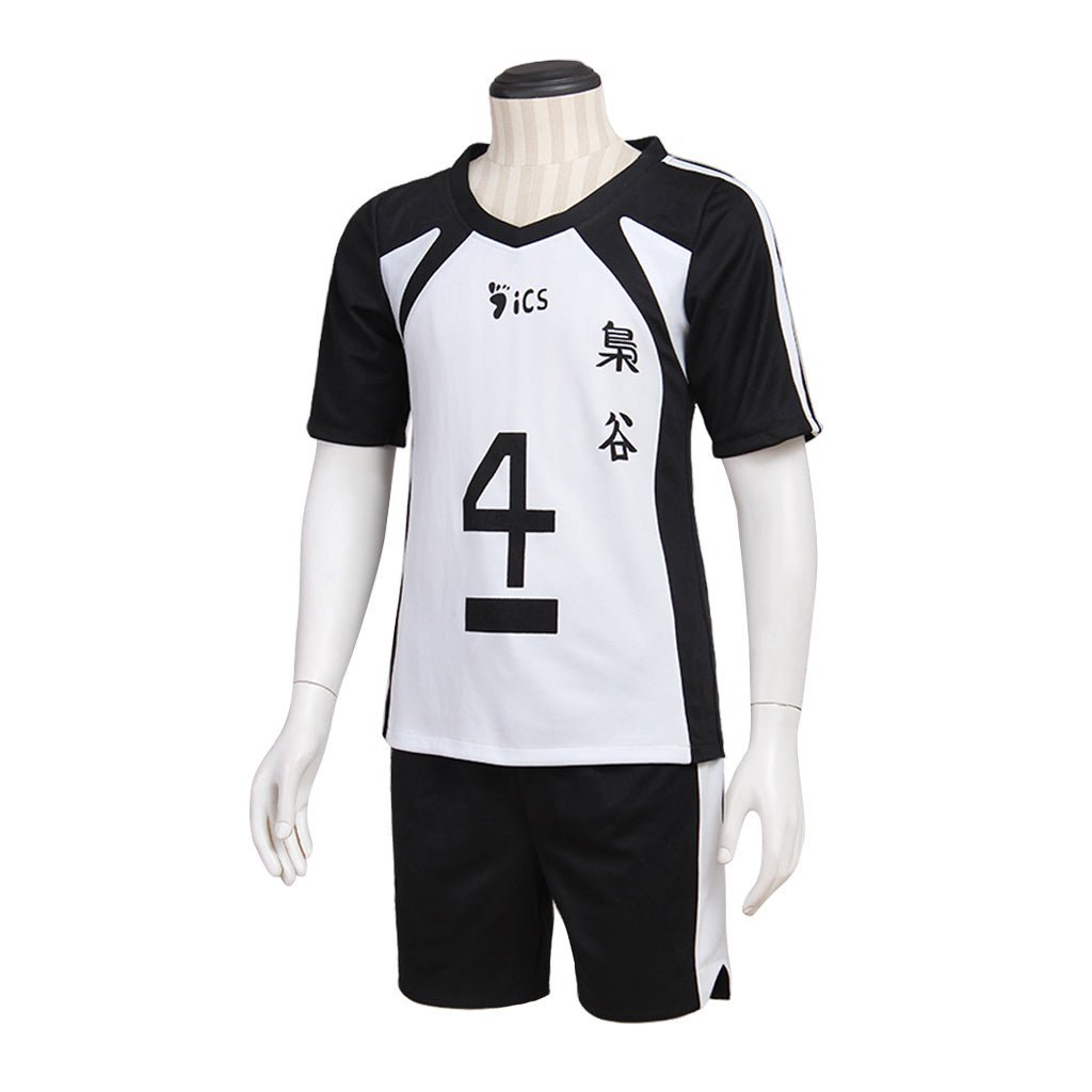 Bokuto Kotaro Haikyuu!! Fukurodani Academy Volleyball Cosplay Costume - Black & White Uniform-Astricos