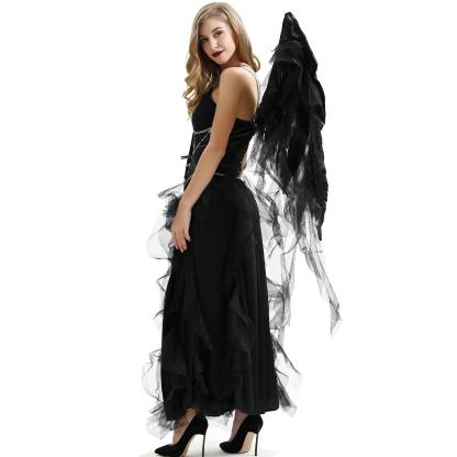 Vampire Dark Angel Costume | Gothic Cosplay & Halloween Witch Elf Outfit-Astricos