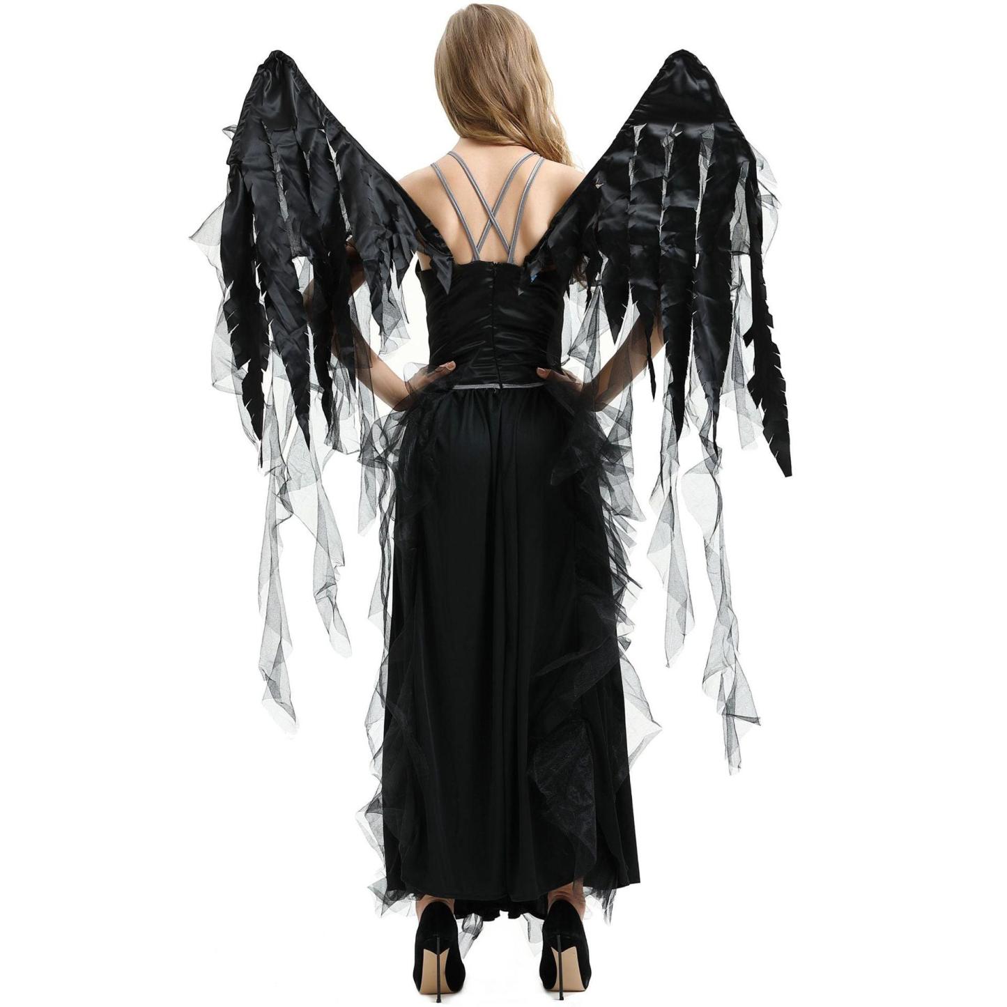 Vampire Dark Angel Costume | Gothic Cosplay & Halloween Witch Elf Outfit-Astricos