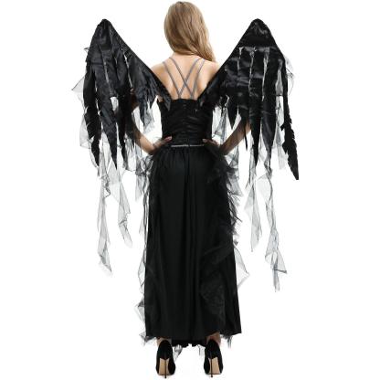 Vampire Dark Angel Costume | Gothic Cosplay & Halloween Witch Elf Outfit-Astricos