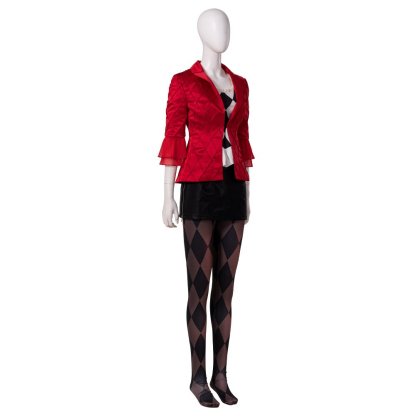 Harley Quinn Joker 2 Cosplay Costume - Red Coat & Leather Skirt Outfit for Women - Astricos