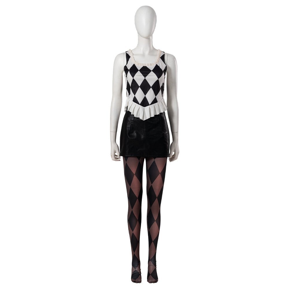 Harley Quinn Joker 2 Cosplay Costume - Red Coat & Leather Skirt Outfit for Women - Astricos