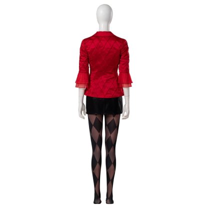 Harley Quinn Joker 2 Cosplay Costume - Red Coat & Leather Skirt Outfit for Women - Astricos