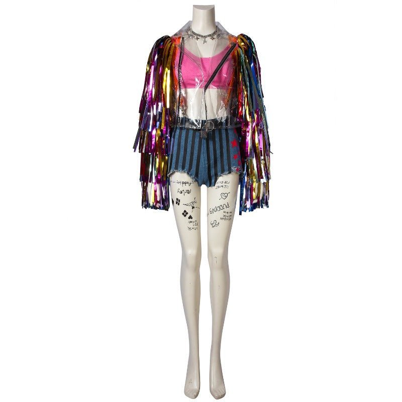 Harley Quinn Rainbow Cosplay Costume Top - Level Outfit for Halloween - Astricos
