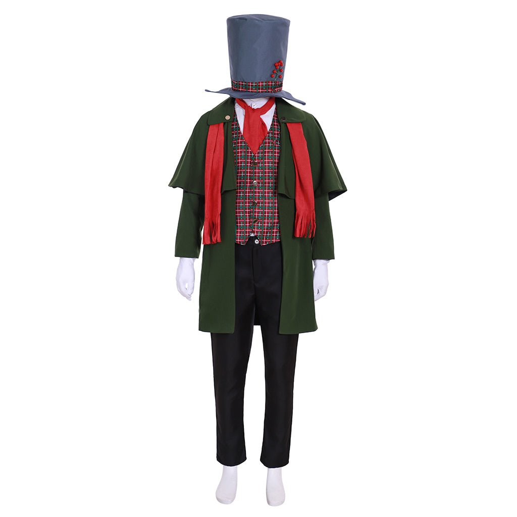 Men's Dickens Victorian Gentleman Christmas Carol Yuletide Costume - Holiday Caroler Outfit-Astricos
