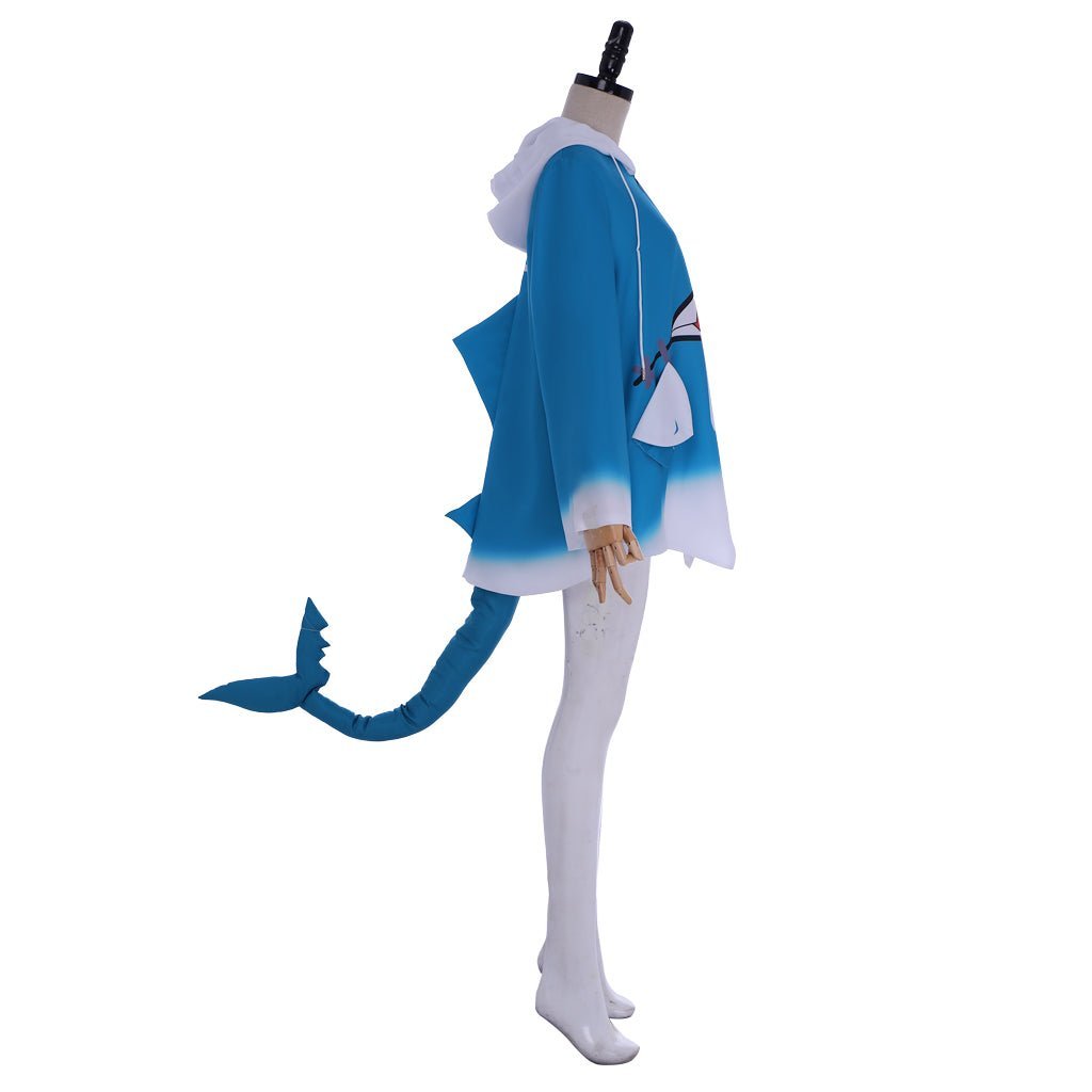 Authentic Hololive VTuber Gawr Gura Shark Hoodie Cosplay Costume for Fans-Astricos