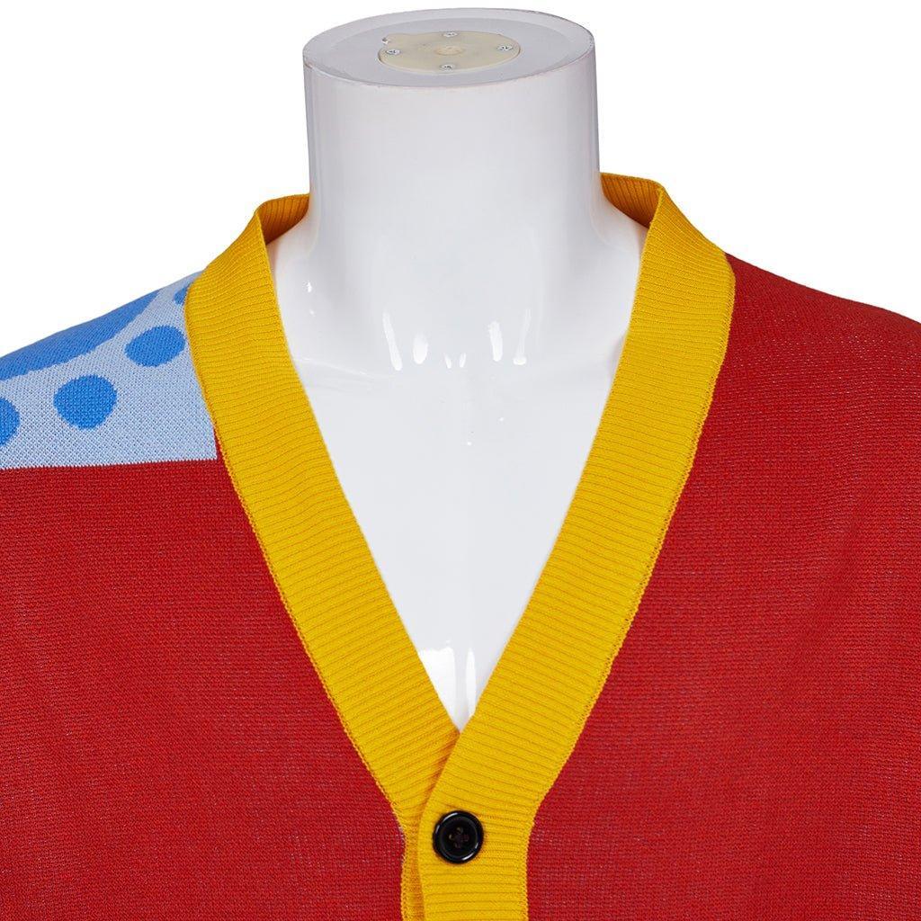 Wano Country Luffy Cosplay Sweater | One Piece Anime Cardigan for Adults | Halloween Costume-Astricos