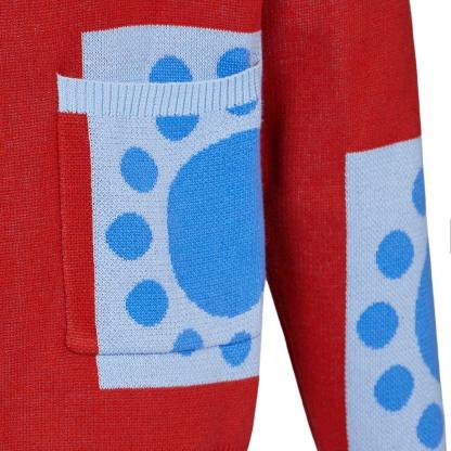 Wano Country Luffy Cosplay Sweater | One Piece Anime Cardigan for Adults | Halloween Costume-Astricos