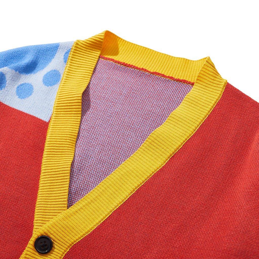 Wano Country Luffy Cosplay Sweater | One Piece Anime Cardigan for Adults | Halloween Costume-Astricos