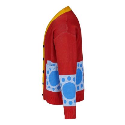 Wano Country Luffy Cosplay Sweater | One Piece Anime Cardigan for Adults | Halloween Costume-Astricos