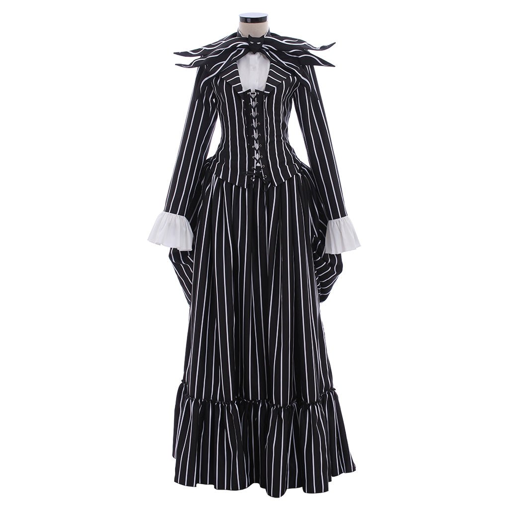 Jack Skellington Black Stripe Suit Jacket - Unisex Halloween Cosplay Costume-Astricos