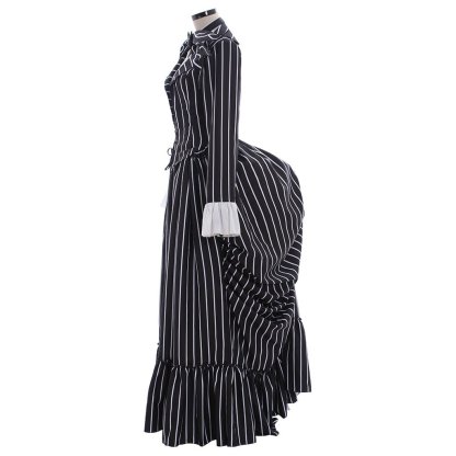 Jack Skellington Black Stripe Suit Jacket - Unisex Halloween Cosplay Costume-Astricos