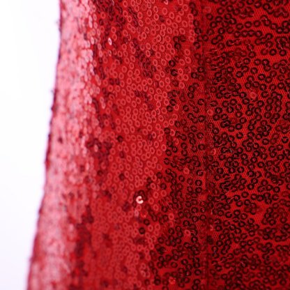 Jessica Rabbit Sexy Red Sequined Cosplay Dress with High Split & Purple Gloves | Astricos-Astricos