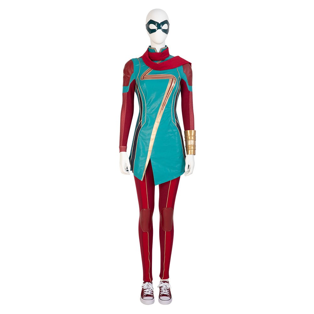 Kamala Khan Cosplay Costume with Halloween Cape – Ms. Marvel Inspired - Astricos