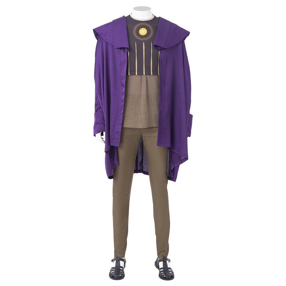 Kang the Conqueror Costume Loki Cosplay Halloween Uniform With Purple Cloak - Astricos