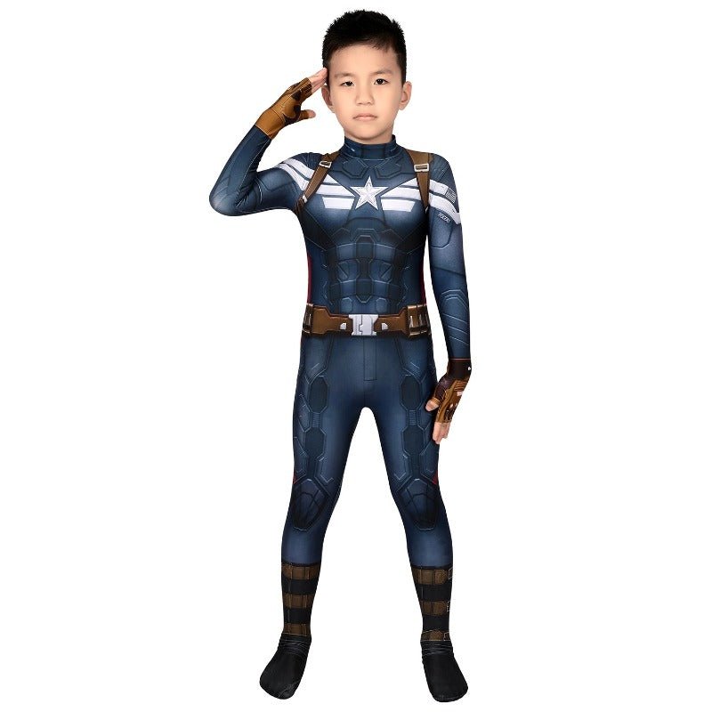 Kids Captain America Winter Soldier Edition 3D Printed Cosplay Costume For Halloween - Astricos