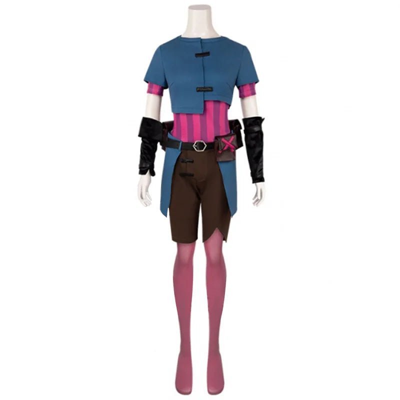 LOL Arcane Young Jinx Cosplay Costume - Women's Loli Powder Jinx Outfits | Astricos-Astricos