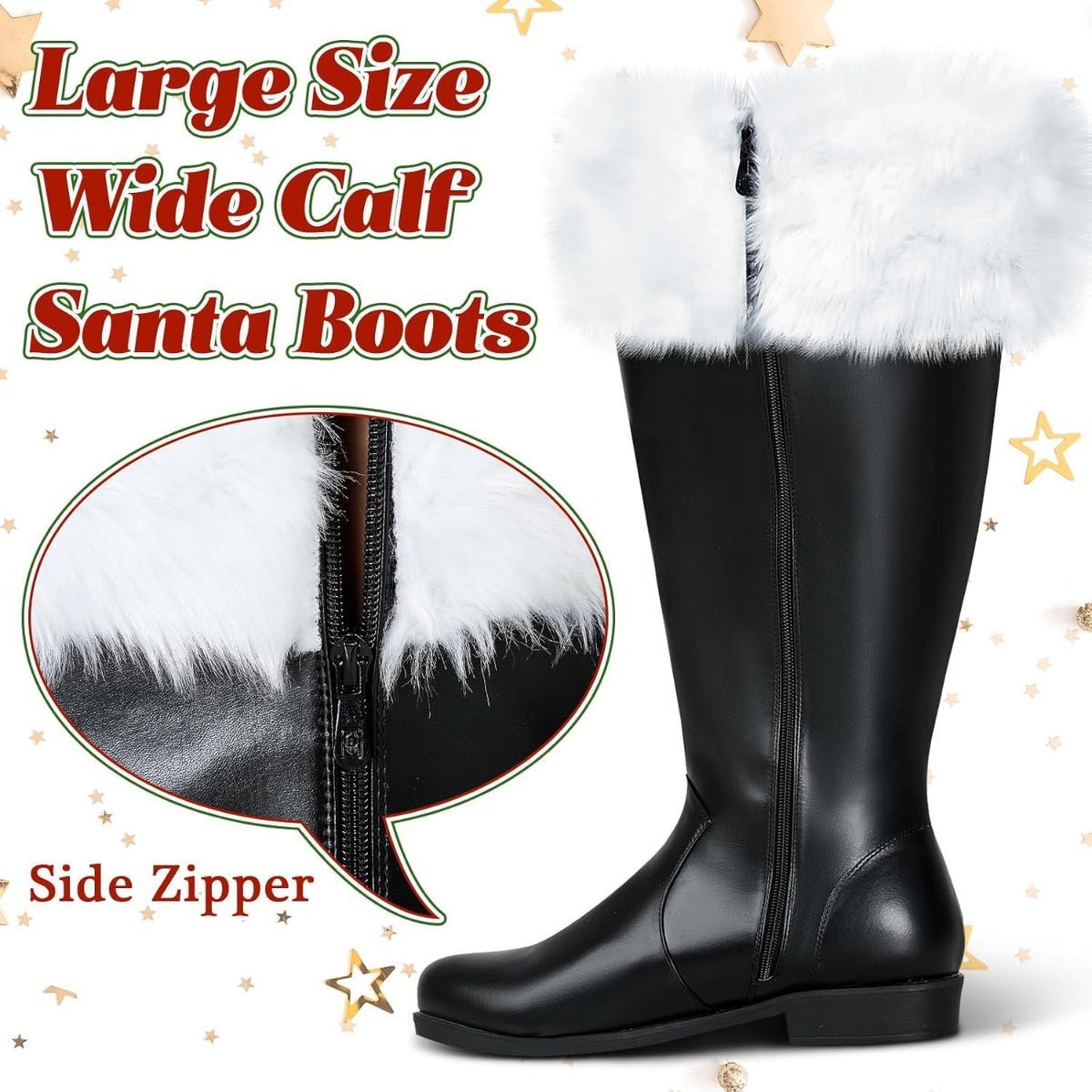 Festive Liitrsh Christmas Santa Claus Boots for Holiday Cosplay-Astricos