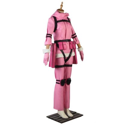 Custom Made LLENN Sword Art Online GGO Pink Uniform Cosplay Costume-Astricos