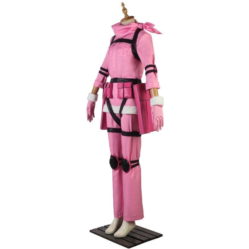 Custom Made LLENN Sword Art Online GGO Pink Uniform Cosplay Costume-Astricos