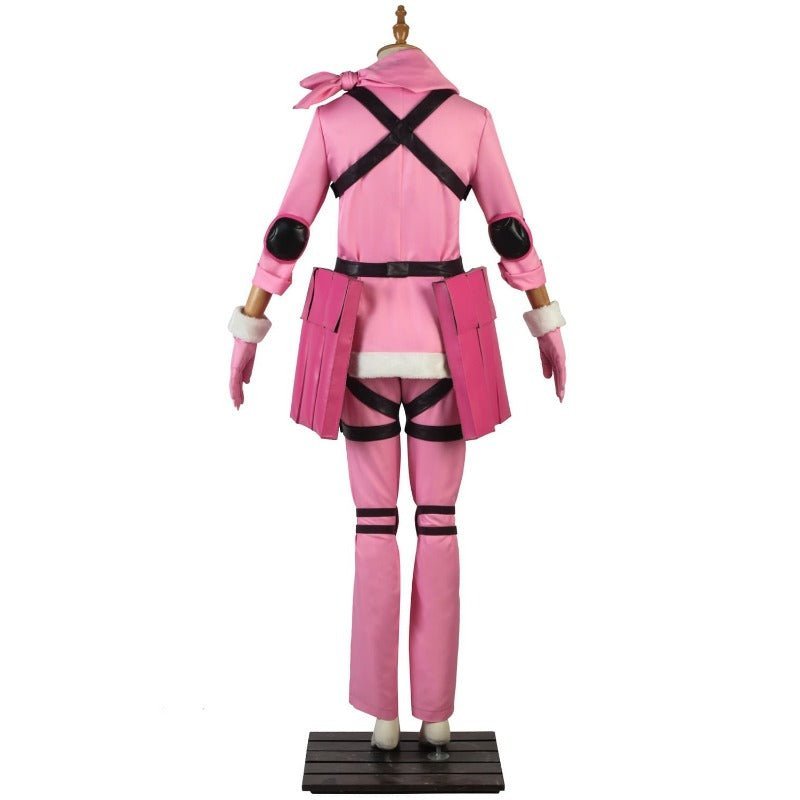 Custom Made LLENN Sword Art Online GGO Pink Uniform Cosplay Costume-Astricos