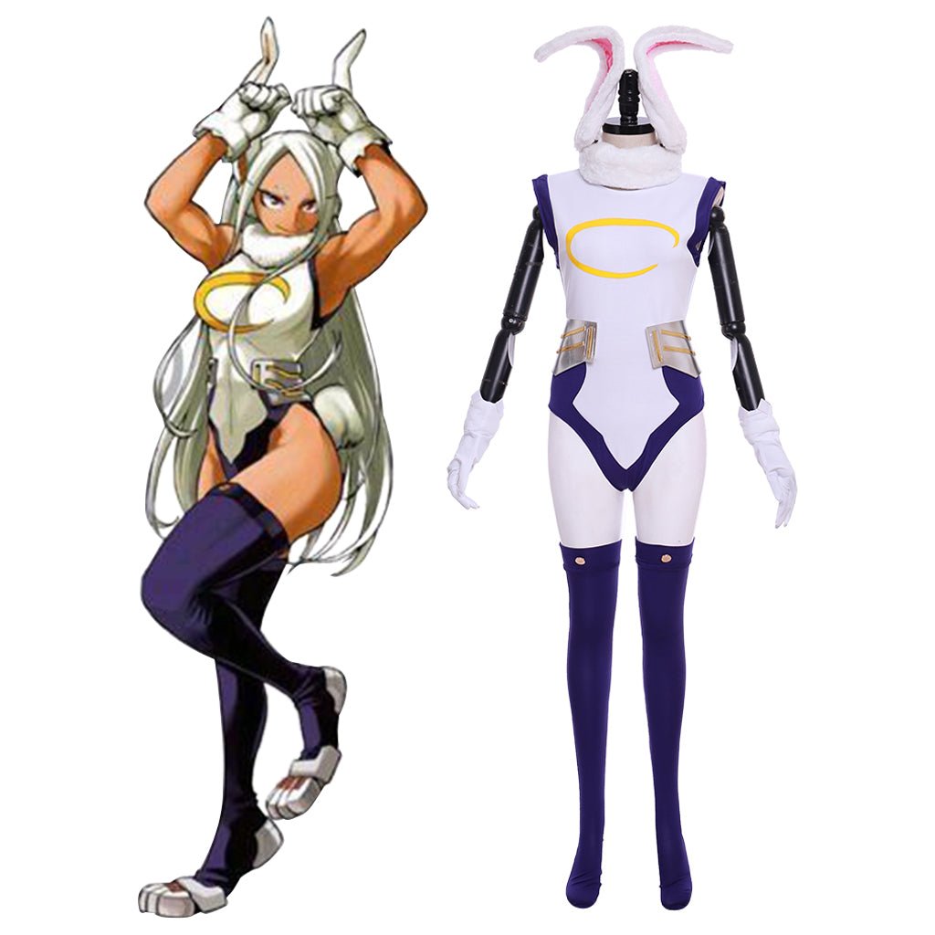 LTAKK MHA Rabbit Hero Mirko Bunny Bodysuit Cosplay Costume - My Hero Academia Outfit-Astricos