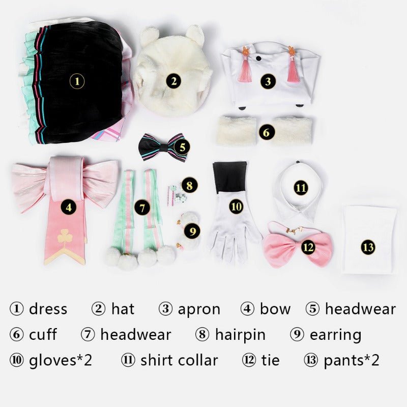 Magical Mirai 2021 Clover Bunny Miku Cosplay Costume with Boots - Hatsune Miku Cosplay Outfit - Astricos
