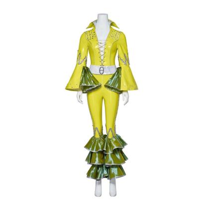 Mamma Mia Women's Disco Cosplay Costume | Glossy Full Set for Performances & Parties-Astricos