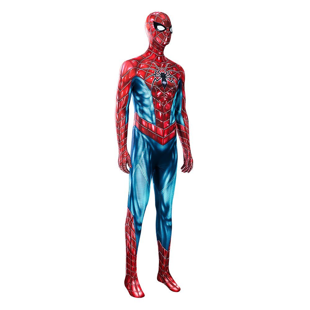 Marvel Spider - Man 2 Peter Parker Cosplay Costume - Halloween Battle Suit Blue Red Bodysuit - Astricos