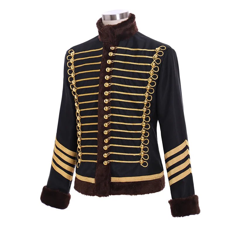 Medieval Aristocracy Parade Jacket - Elegant Cosplay Winter Coat for Halloween & Military Events | Astricos-Astricos
