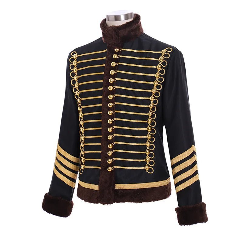 Medieval Aristocracy Parade Jacket - Elegant Cosplay Winter Coat for Halloween & Military Events | Astricos-Astricos