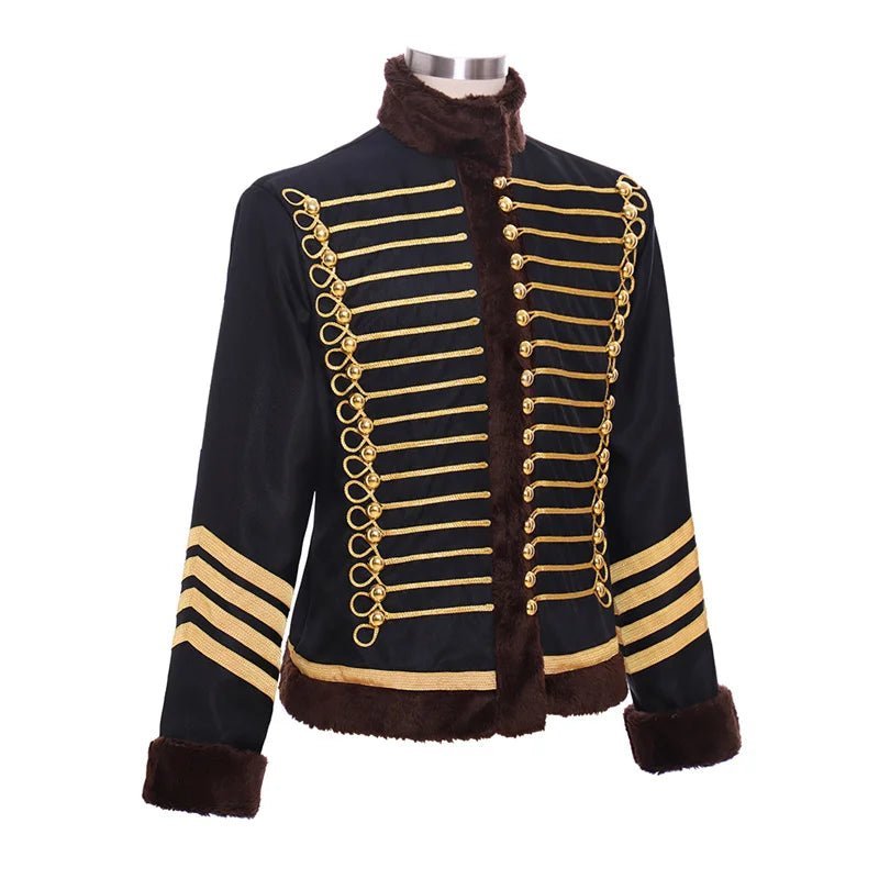 Medieval Aristocracy Parade Jacket - Elegant Cosplay Winter Coat for Halloween & Military Events | Astricos-Astricos