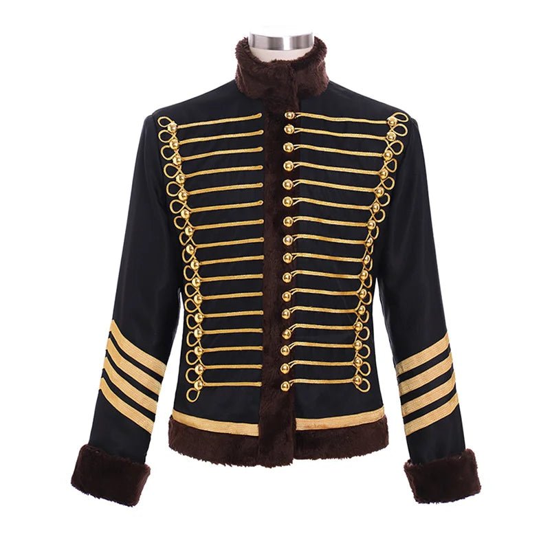 Medieval Aristocracy Parade Jacket - Elegant Cosplay Winter Coat for Halloween & Military Events | Astricos-Astricos