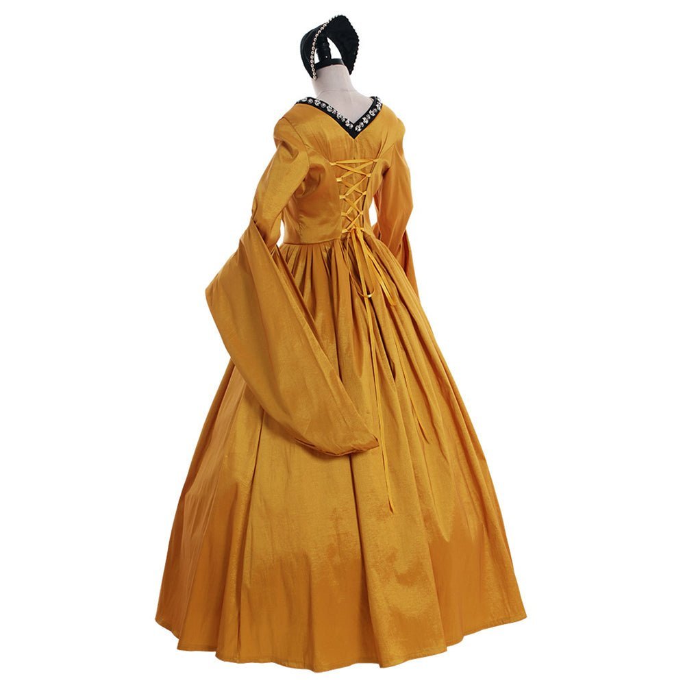 Queen Anne Boleyn Medieval Cosplay Dress - Tudor Court Renaissance Costume-Astricos