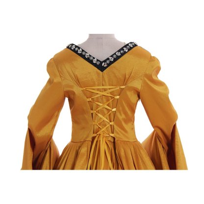 Queen Anne Boleyn Medieval Cosplay Dress - Tudor Court Renaissance Costume-Astricos
