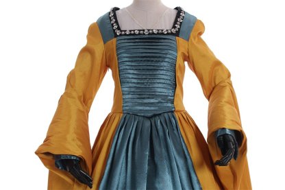 Queen Anne Boleyn Medieval Cosplay Dress - Tudor Court Renaissance Costume-Astricos