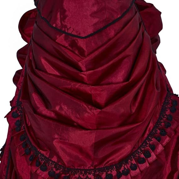 18th Century Red Gothic Bustle Dress - Medieval Georgian Victorian Ball Gown Costume-Astricos