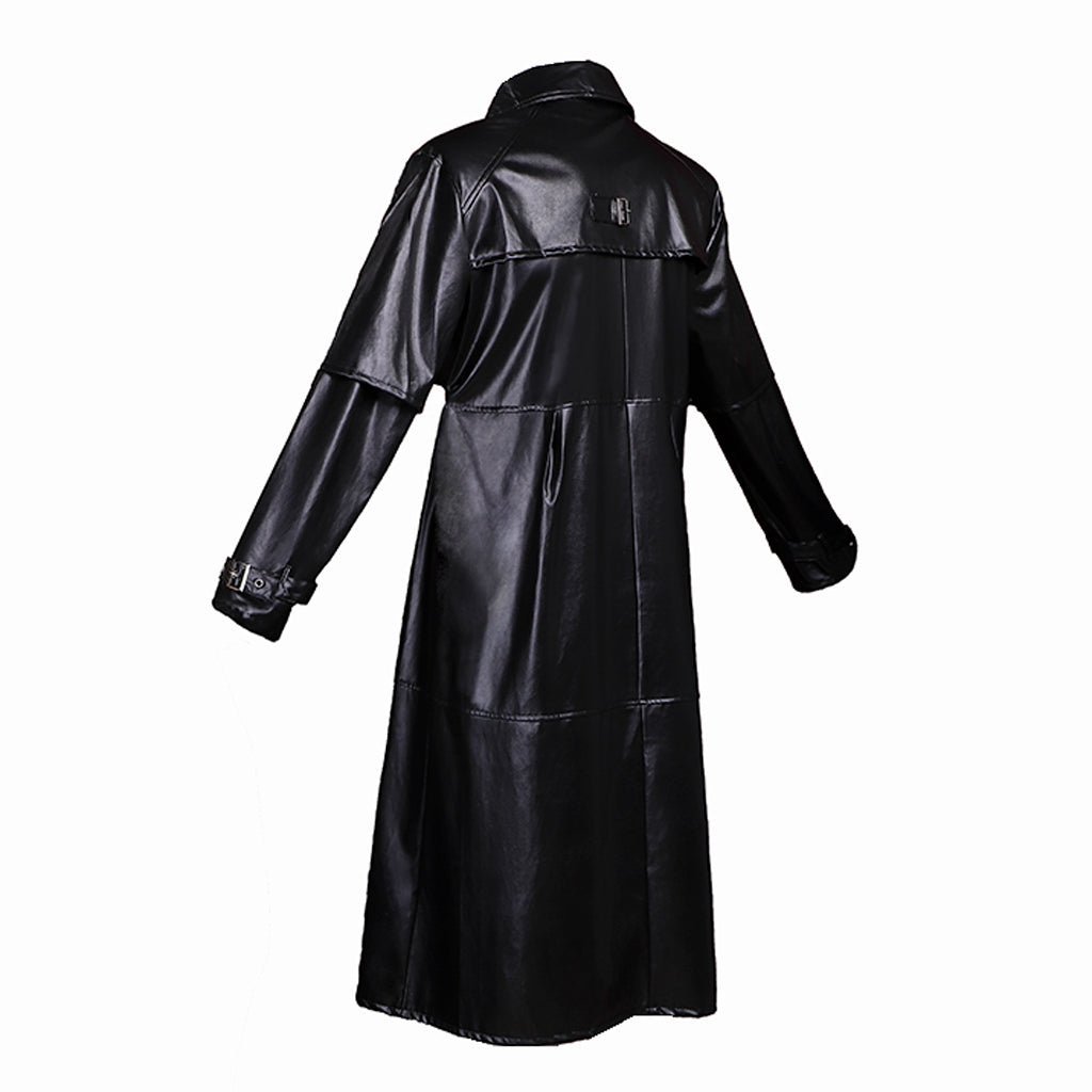 Medieval Gothic Plague Doctor Costume - Steampunk Vampire Horror PU Leather Jacket-Astricos
