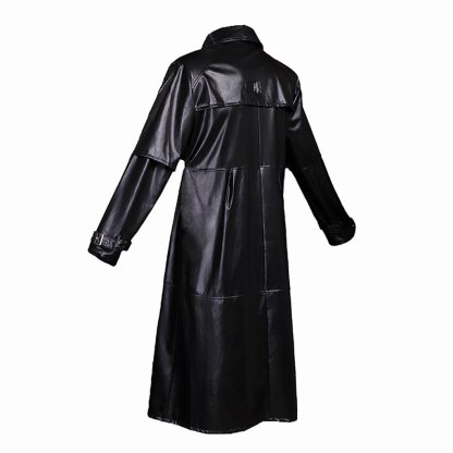 Medieval Gothic Plague Doctor Costume - Steampunk Vampire Horror PU Leather Jacket-Astricos