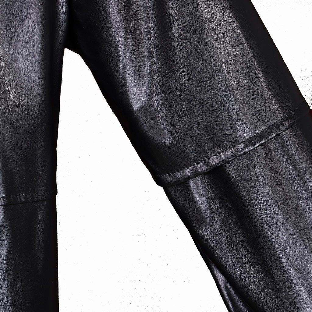 Medieval Gothic Plague Doctor Costume - Steampunk Vampire Horror PU Leather Jacket-Astricos