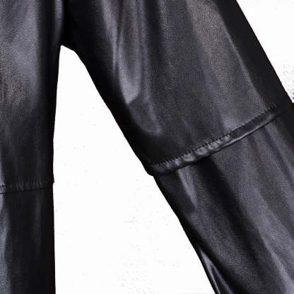 Medieval Gothic Plague Doctor Costume - Steampunk Vampire Horror PU Leather Jacket-Astricos